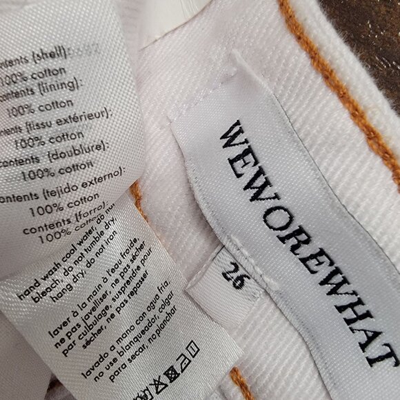 WeWoreWhat Icon Jeans Womens 27 White Cottage Country Timeless Classic Y2K - Picture 5 of 8